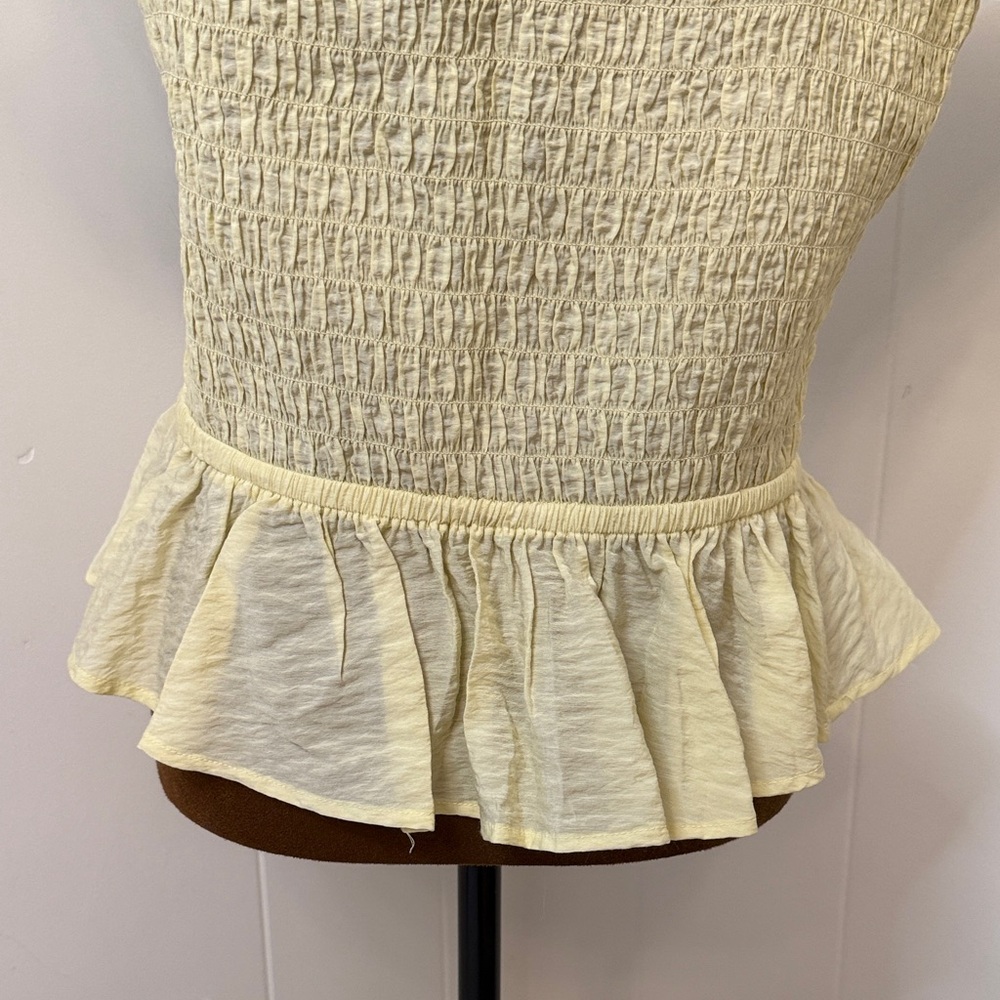 Chic Yellow Ruffle Blouse - Picture 3 of 8